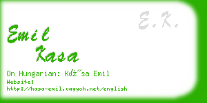 emil kasa business card